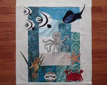 Seaside - Appliqued Quilted Wall Hanging PDF Pattern