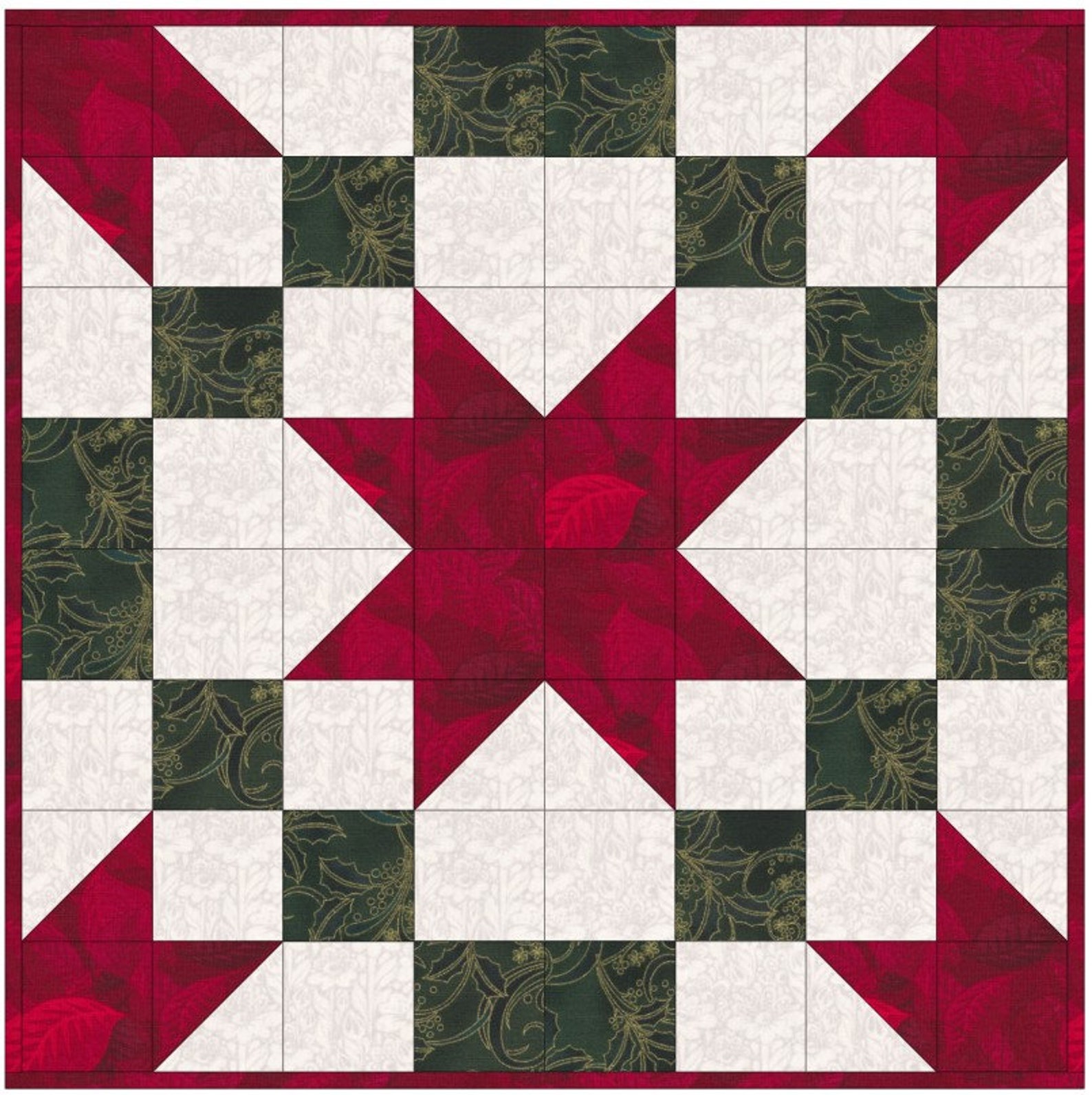 Starry Santa Night Quilted Table Topper NCU0NNT1533