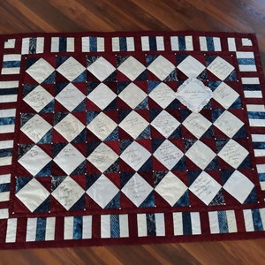 Wedding Signature Quilt PDF Pattern, Pieced Blocks