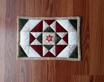 Ohio Star Remix - Quilted Mug Rug PDF Pattern