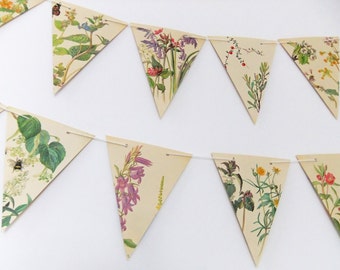 Spring and Summer Bunting - Wedding Garland - English Cottage Decor - Woodland Wedding