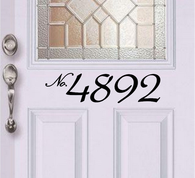 Address Number Front Door Decal / Address Decal / Front Door Etsy