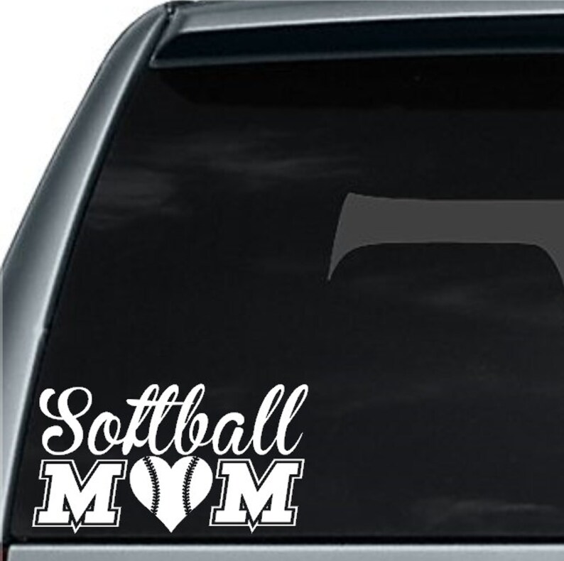 Softball Mom Decal / Softball Mom Car Decal / Car Decal / Etsy