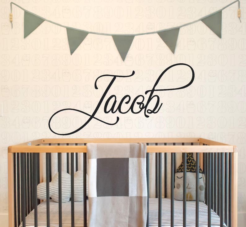 Personalized Name Wall Decal Nursery Name Decal Baby Room Etsy