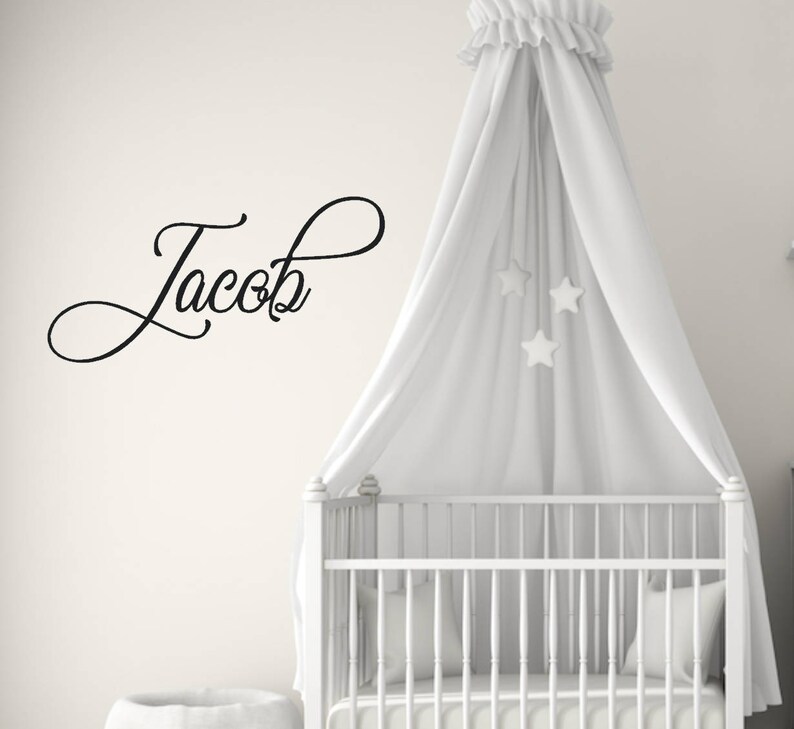 Personalized Name Wall Decal Nursery Name Decal Baby Room Etsy