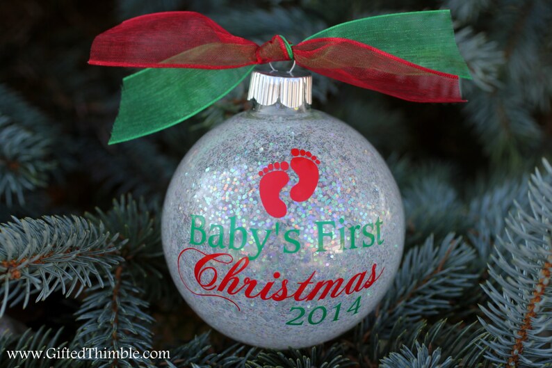 Baby's First Christmas Ornament / Personalized Baby Etsy