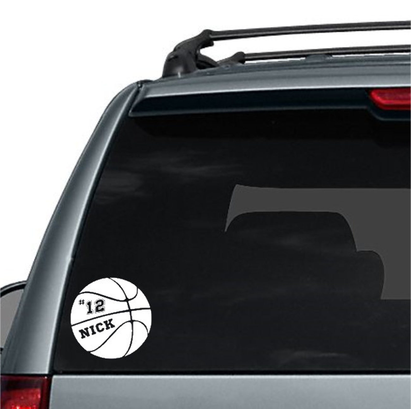 Personalized Basketball Car Decal Sticker / Macbook Decal Etsy