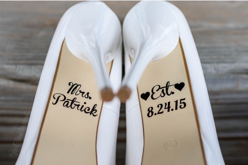 Personalized Wedding Shoe Decal