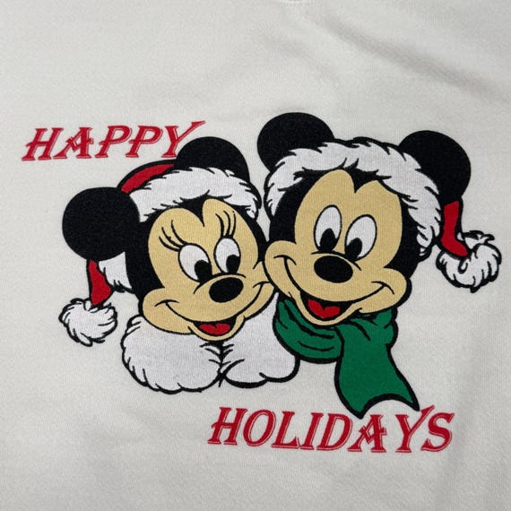 Vintage Disney Mickey & Minnie "Happy Holidays" S… - image 7