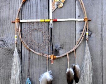Large Native American Medicine Wheel \ Dream Catcher, Spiritual #003