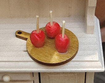 1:12 scale Dollhouse Halloween Candy Apples, Tiny sweet treats for trick or treatersOr poisoned apples for little witches and goblins (#6)