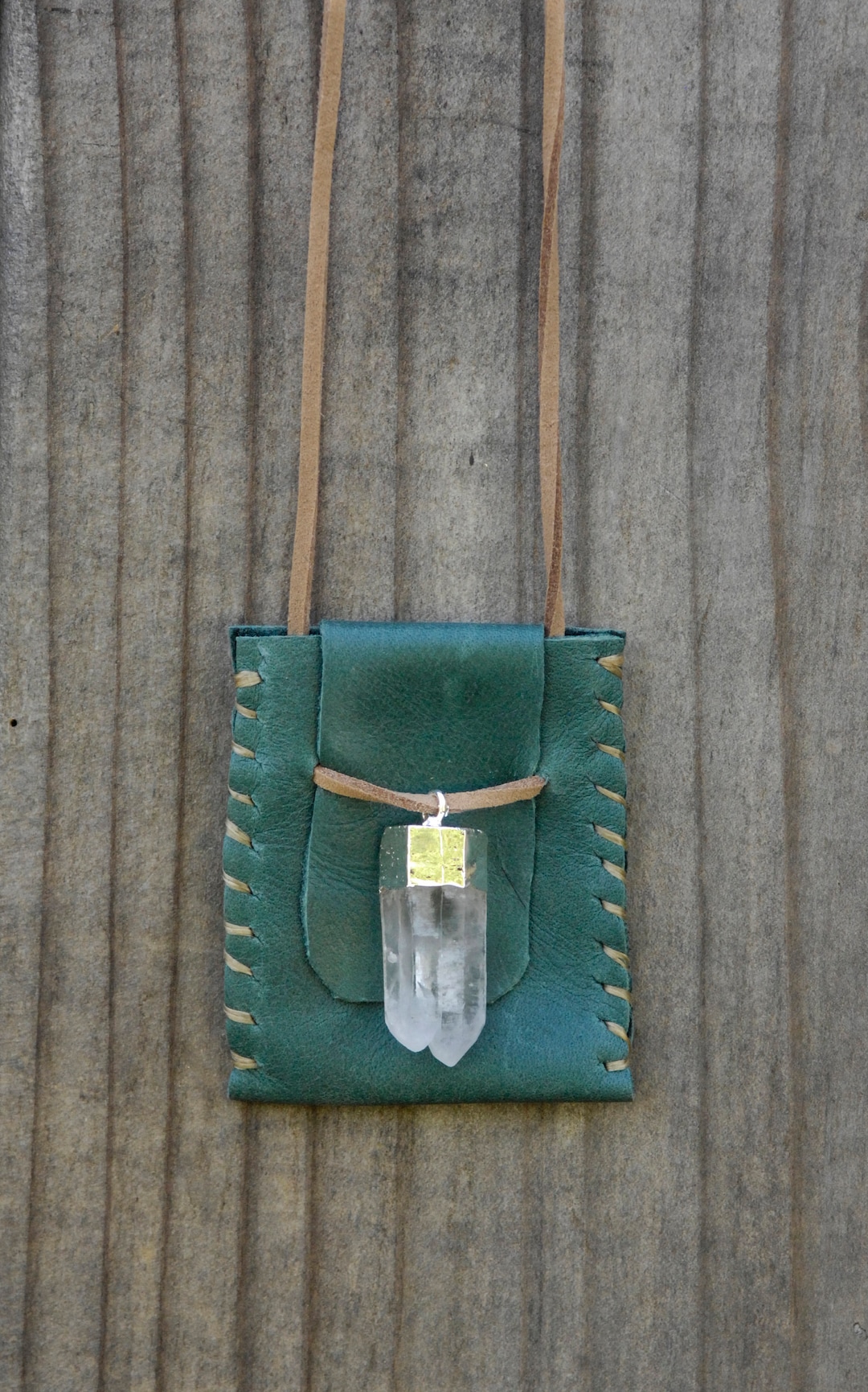 Magical Cottagecore Medicine Bag Crystal Pouch Necklace 67 BOHO Native ...