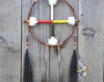 Native American Medicine Wheel \ Dream Catcher, Spiritual Tool #002