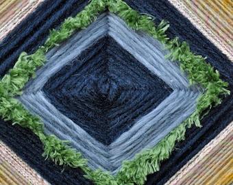 Gods Eye - OjoDe Dios - Large Spirit Eye - Wall Art, Willow Branches, Artist Dyed Yarn & Silk