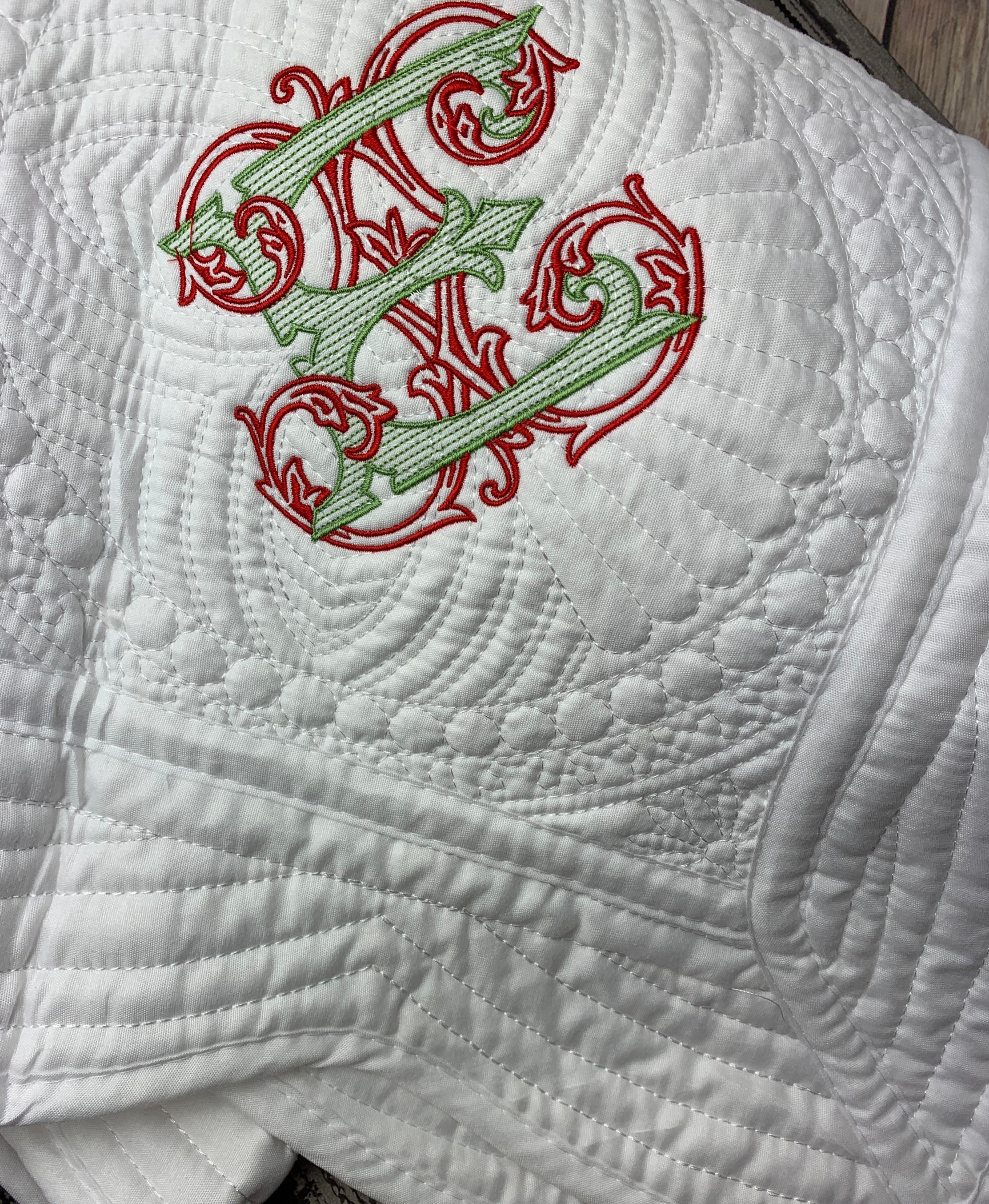 Quilted Monogram Monogram Baby Quilt: Personalized Heirloom Newborn Gift - Etsy