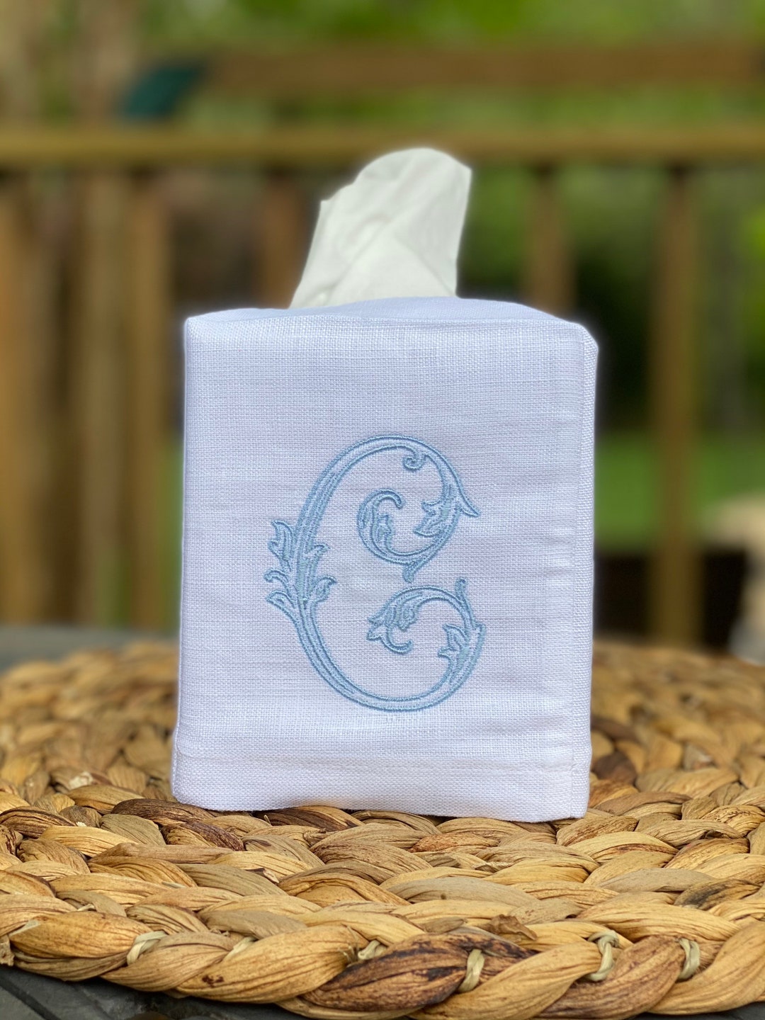 Modern Farmhouse Tissue Box Cover, Decorative Tissue Box