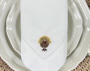 Serviettes de table dinde d'automne Thanksgiving