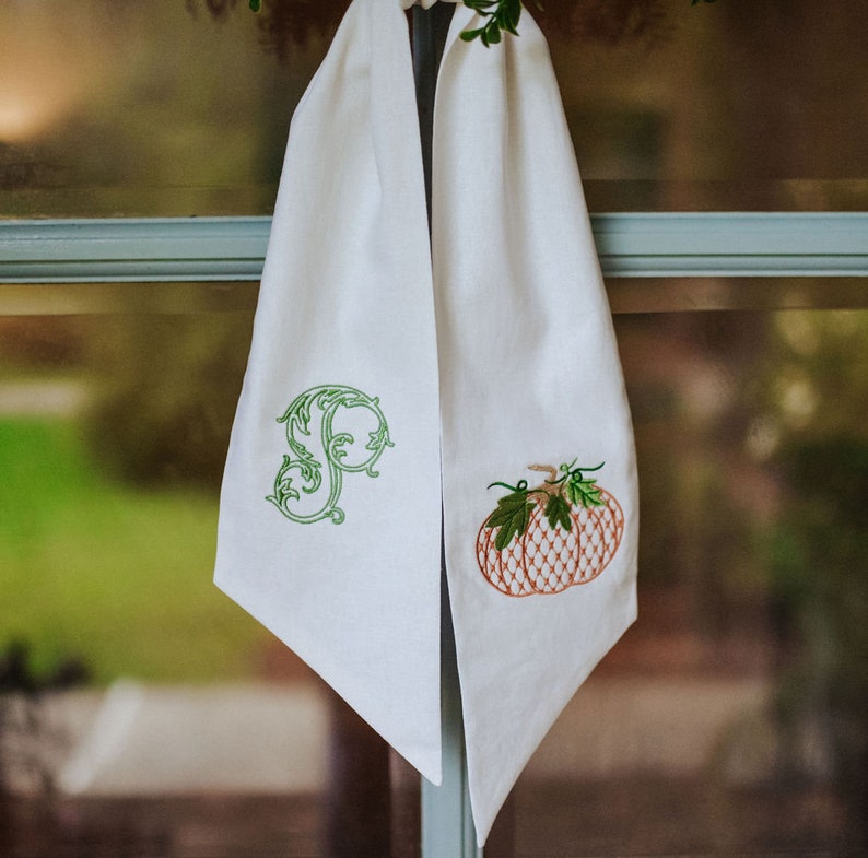 Pumpkin Wreath Sash Fall Front Door Decor Front Porch Autumn image 2
