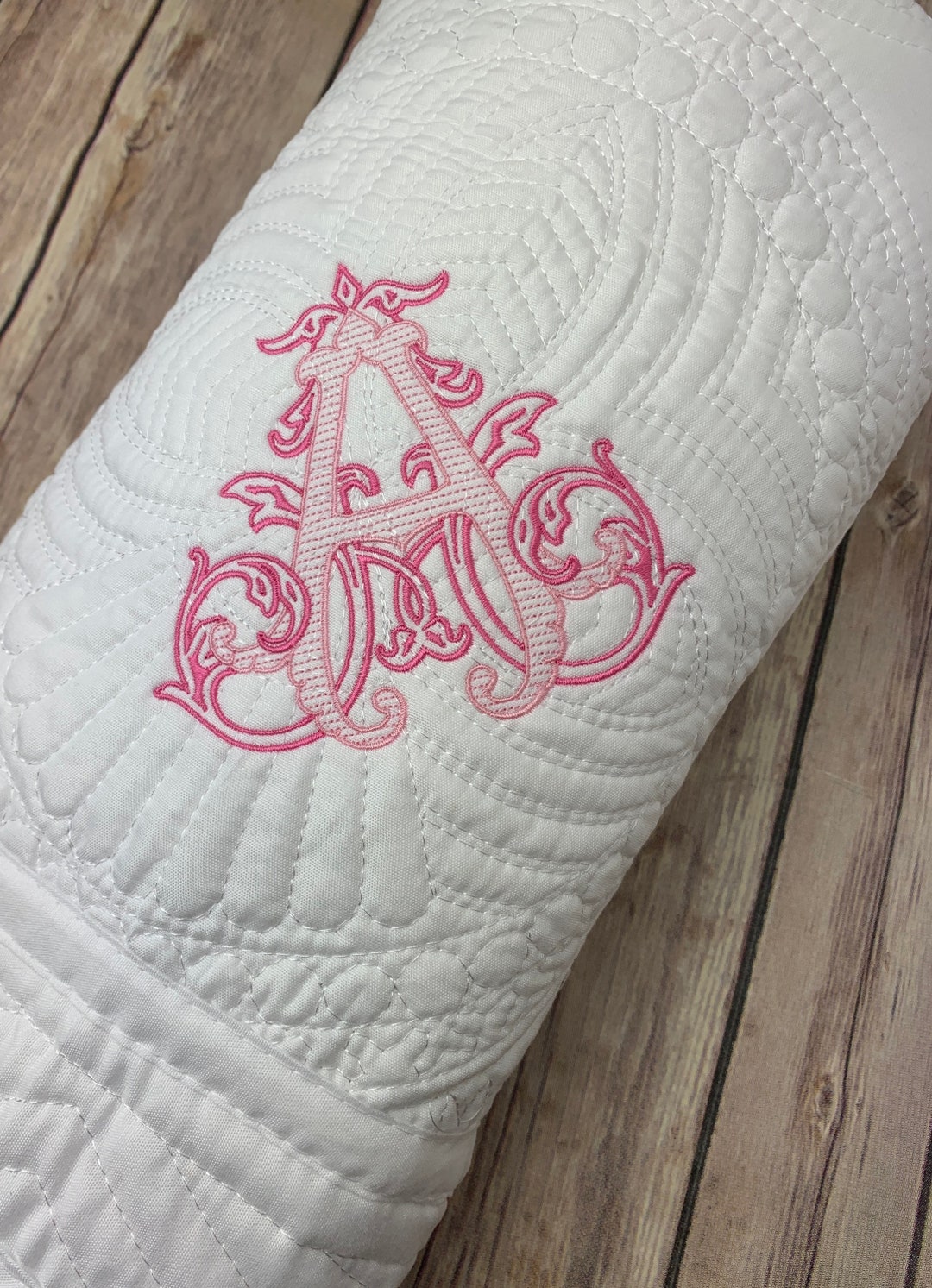 Quilted Monogram Monogram Baby Quilt: Personalized Heirloom Newborn Gift - Etsy