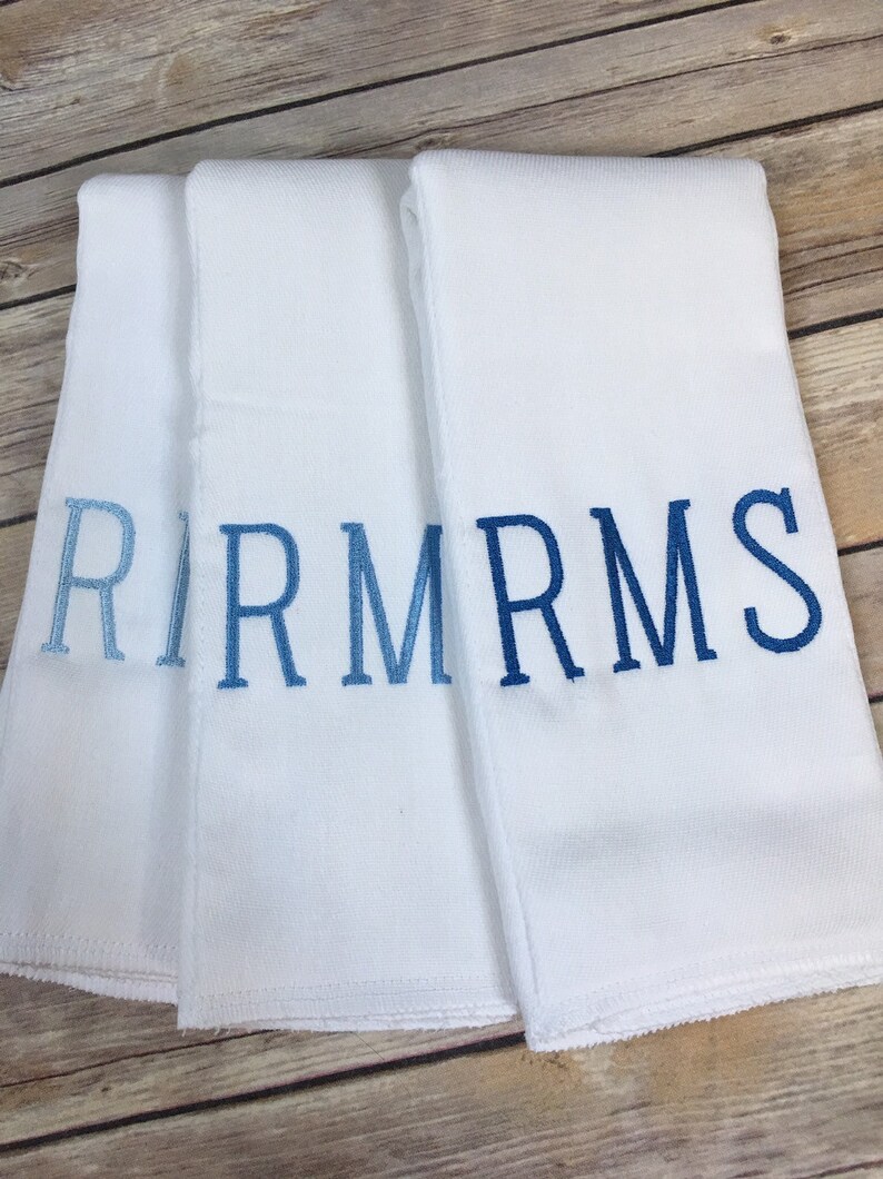 Personalized Burp Cloth Set Baby Boy Monogrammed Burp Towel Etsy