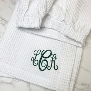 Monogrammed Waffle Weave Spa Wrap: Personalized Bath Gift