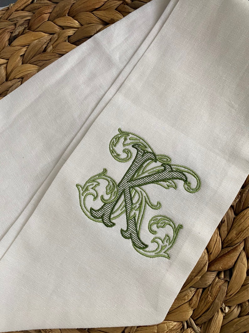 Monogram Wreath Sash Holiday Home Front Door Decor Personalized Front Door Wreath Vintage Vine Wedding Sash
