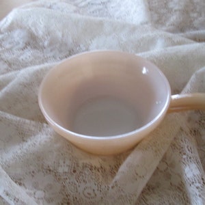 Vintage Peach Luster Fire King Handled Bowl