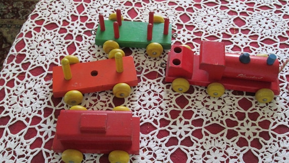 playskool wooden train set