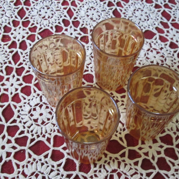 Vintage Jeanette Marigold Carnival Glasses