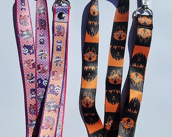 Horror cat lanyards