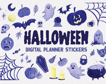 Halloween Digital Planner Stickers | GoodNotes