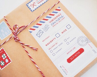 Santa Claus Official Postage Marks & Stamps | Gift | Christmas Wrapping