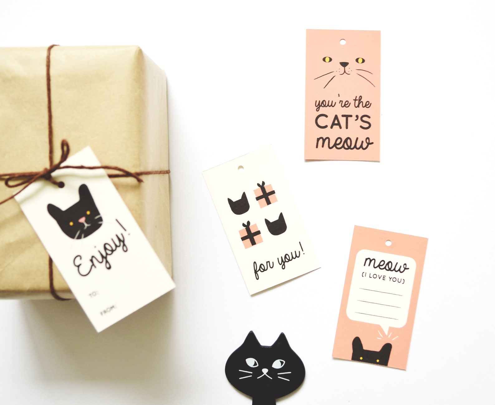 Cat's Meow Gift Tag Downloadable File DIY Etsy