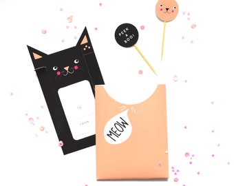 Black Kitty Gift Tag | Downloadable File | DIY