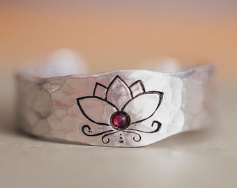 Rings For Women, Lotus Flower Ring, Wide Band Ring, Thumb Rings For Women, Zen Jewelry, Boho Rings, Silver Rings, Statement Jewelry