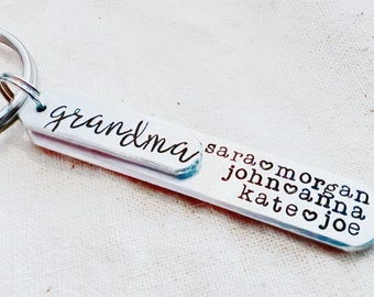 Mother's Day Gift, Personalized Name Keychain, Gifts for Grandma, Kids Name, Mama Keychain, Custom Gifts for Mom, Mom Jewelry