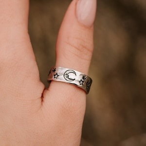 Moon Ring, Celestial Jewelry, Rings For Women
