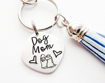 Custom Dog Mom Keychain, Pet Parent Gift