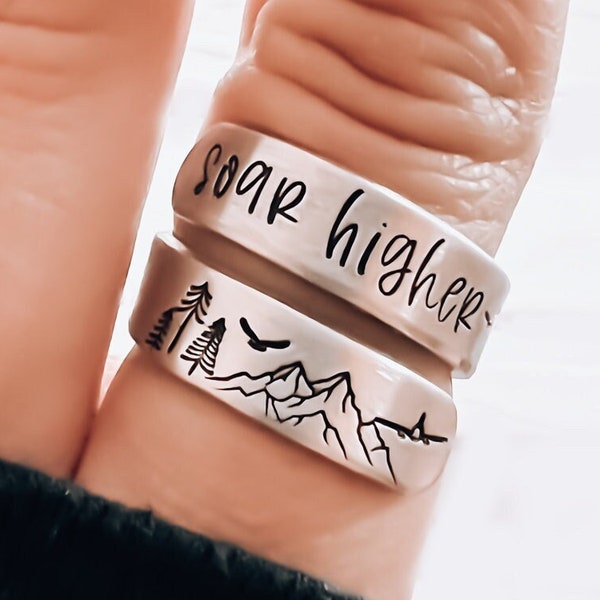 Rings For Women, Mountain Ring, Soar Higher, Bird Ring, Thumb Ring