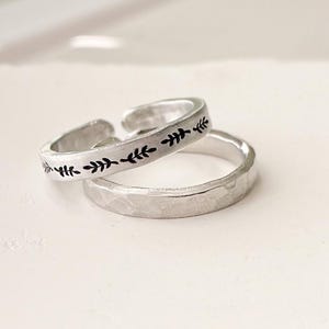 Anillo de hoja, joyería de otoño, hipoalergénico, regalos para amantes de la naturaleza, joyería Granola Girl imagen 1