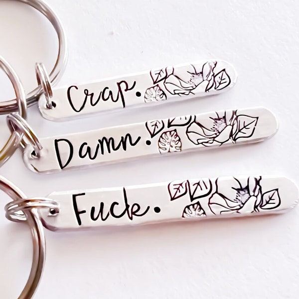 Word Keychain Etsy