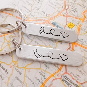 US States Keychain, Custom Moving Away Gift, Choose up to 3 states