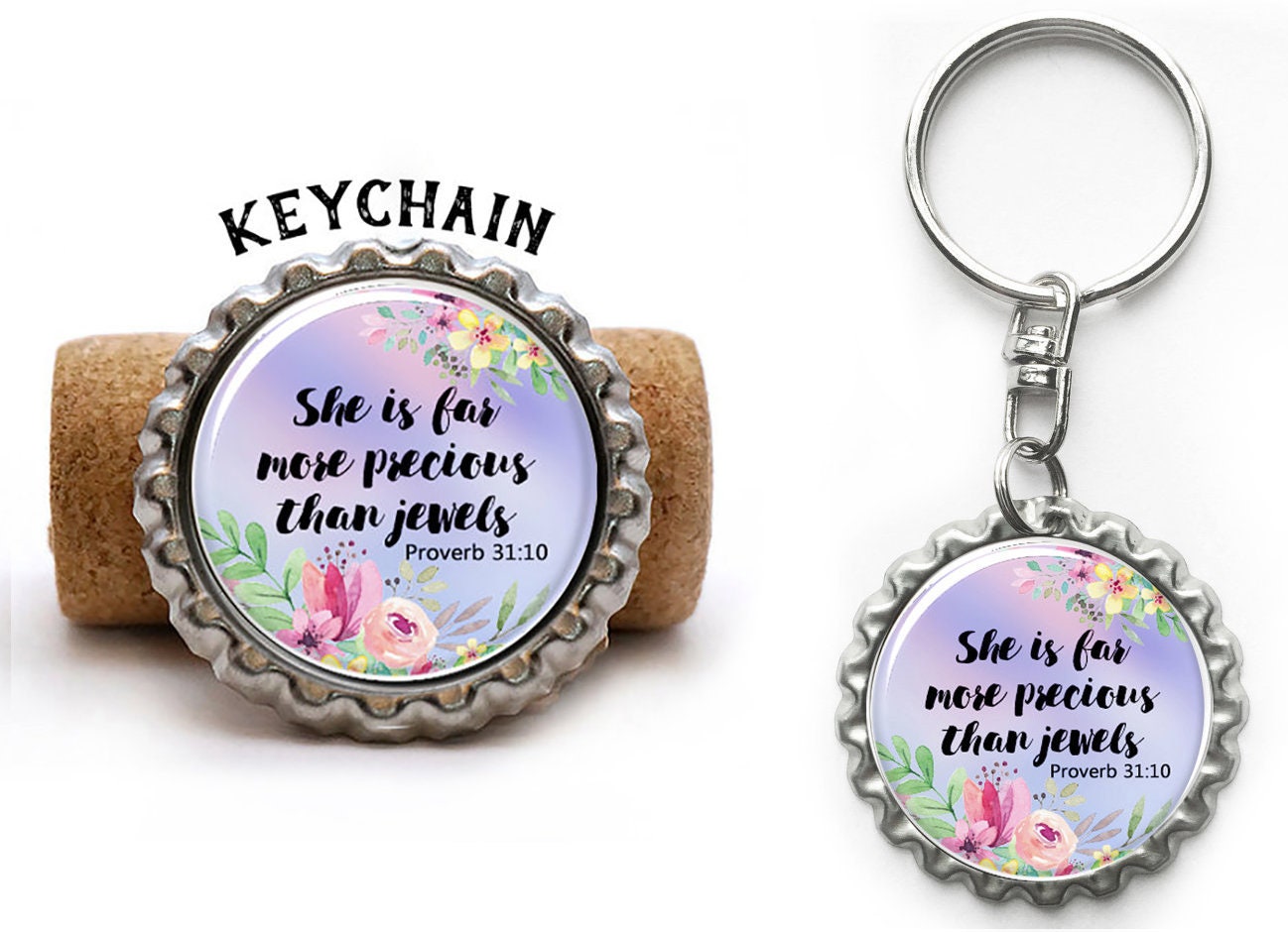 Christian Gifts Bible Verse Keychain Religious Presents Etsy