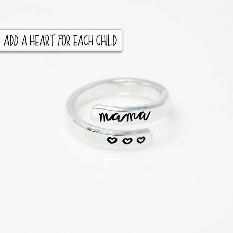 Mama Wrap Ring, Gifts For New Moms, Personalized Jewelry, Mama Jewelry image 7