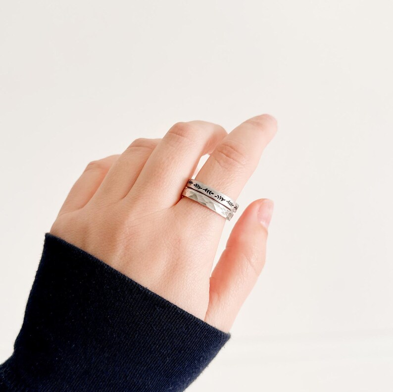 Anillo de hoja, joyería de otoño, hipoalergénico, regalos para amantes de la naturaleza, joyería Granola Girl imagen 3
