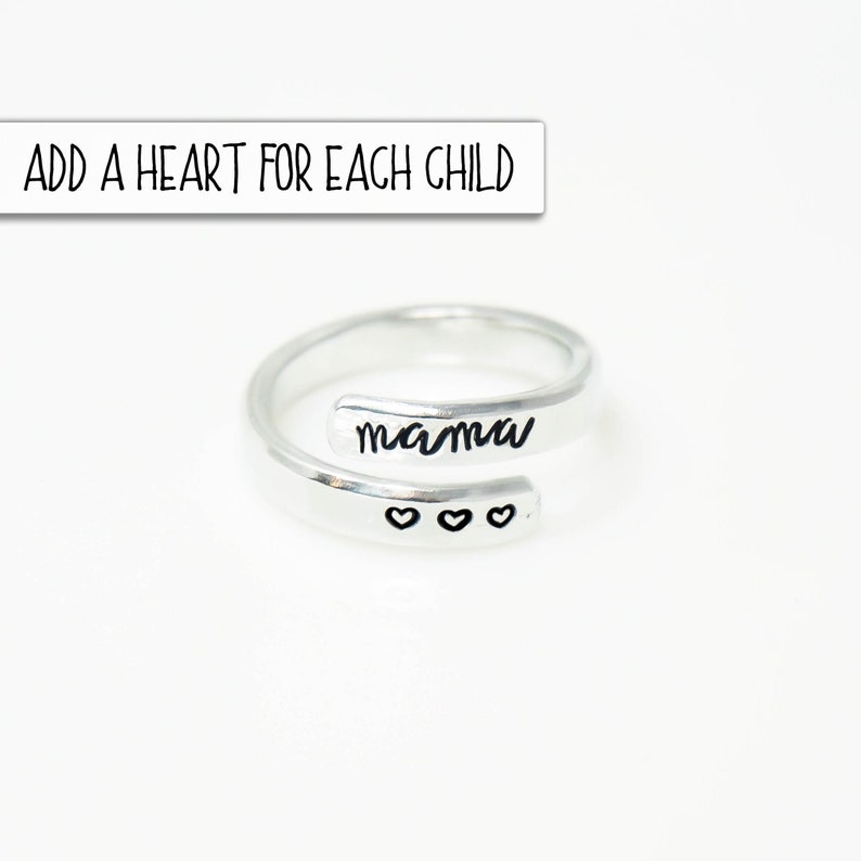 Mama Wrap Ring, Gifts For New Moms, Personalized Jewelry, Mama Jewelry image 1