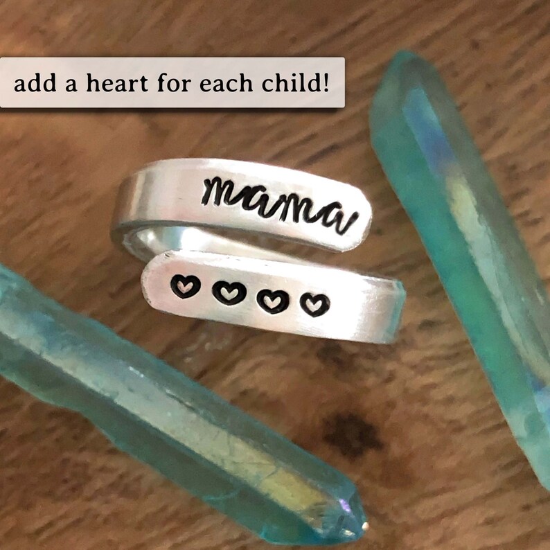 Mama Wrap Ring, Gifts For New Moms, Personalized Jewelry, Mama Jewelry image 4