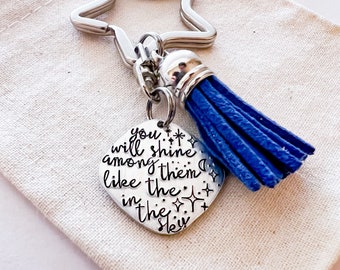 Bible Verse Keychain, Religious Christian Gift