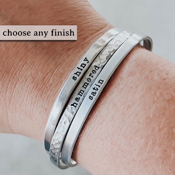 Quote Bangle Bracelet -Sterling Silver