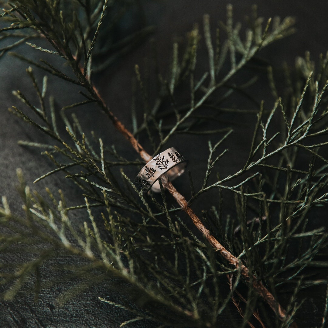 Tree Ring, Adjustable Forest Nature Jewelry, Rings for Women, Christmas ...